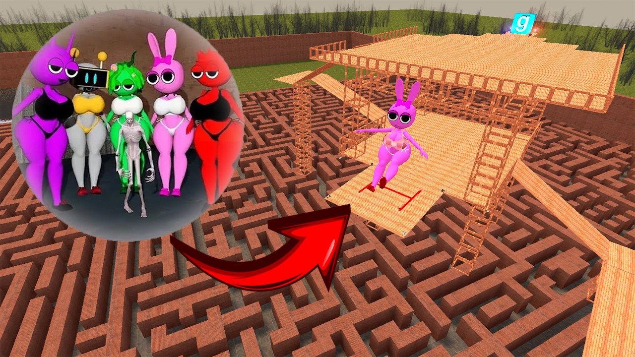 MISS PINKI SPRUNKI VS BIG TOWER VS SCP-096 Epic Battle in Garry's Mod!!