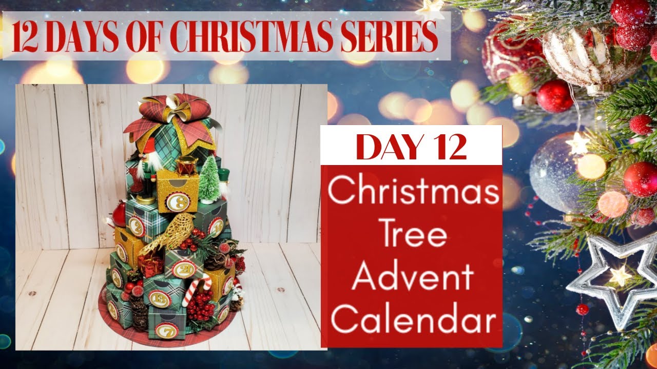12 DAYS OF CHRISTMAS SERIES | DAY 12 | Rotating Christmas Tree Advent Calendar | MYSCRAPCHICK