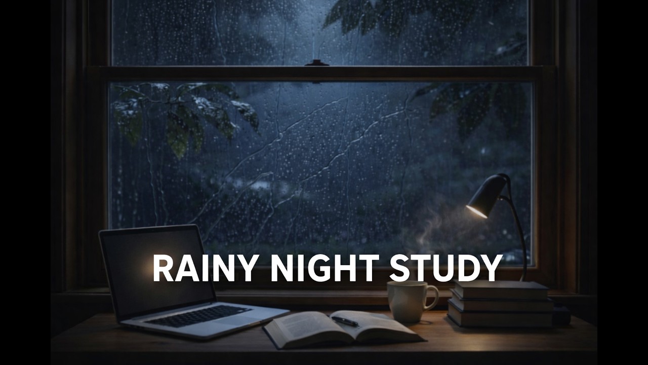 Rainy Night Lofi Study 🌧️ | Deep Focus Beats for Studying & Relaxing