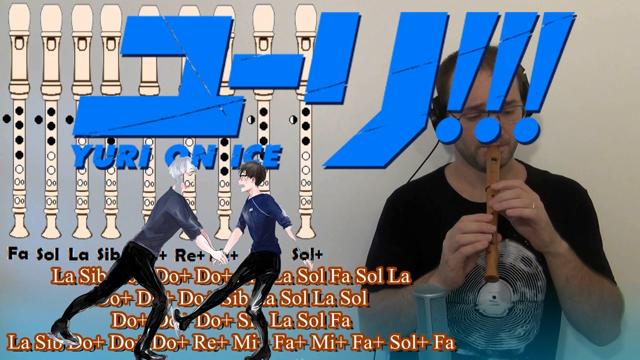 History Maker. Yuri On Ice (ユーリ!!!sobre hielo)Flauta dulce NOTAS.Flute Recorder notes COVER Anime
