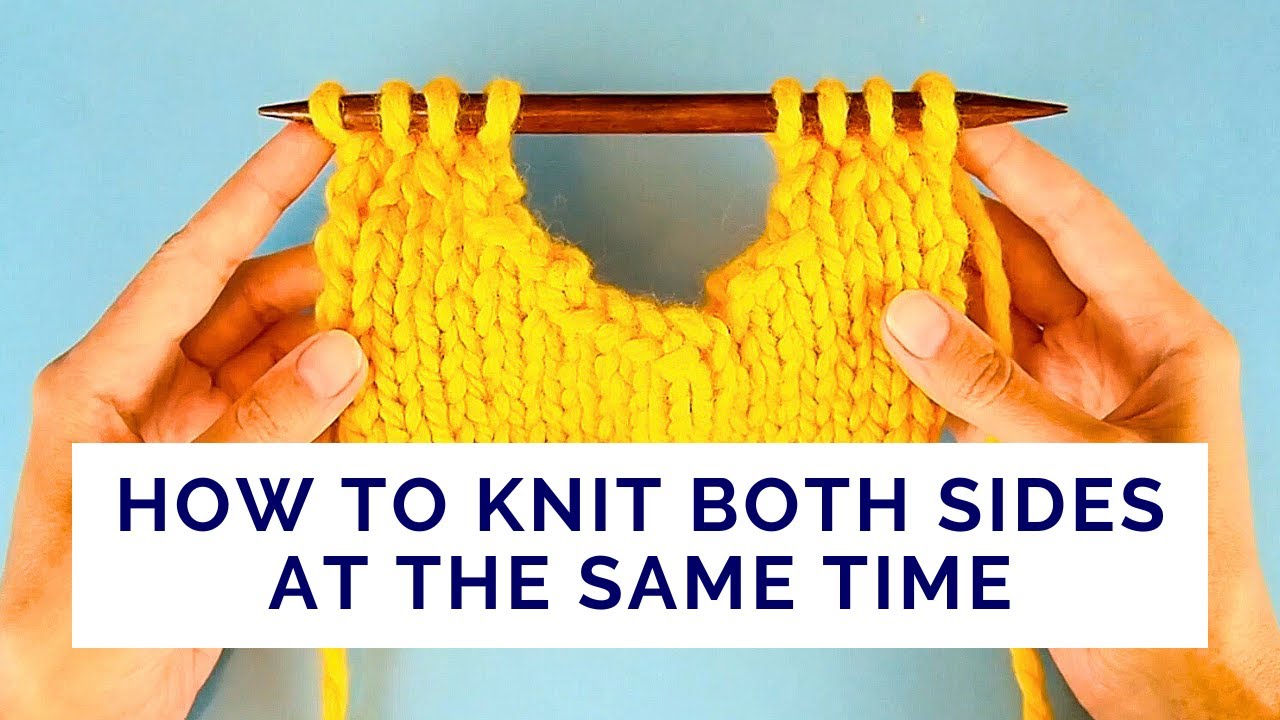 How to Knit Two Sides of a Neckline at the Same Time with Separate Balls of Yarn