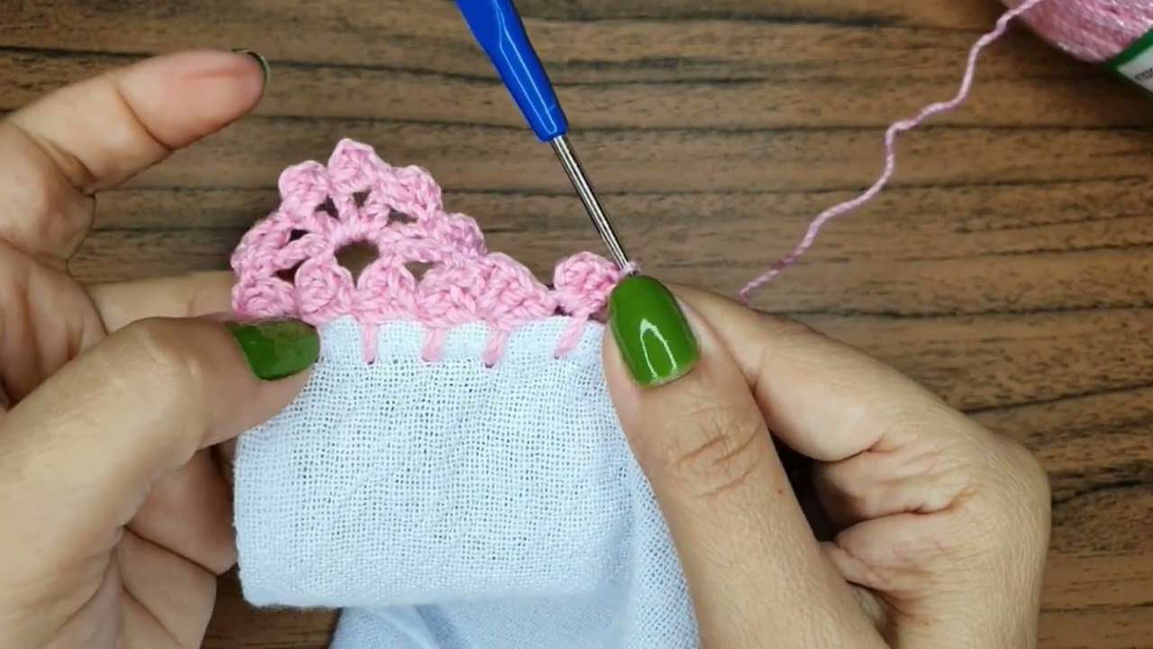 Crochet para Zurdos || Puntillas de una Sola Vuelta a Crochet.