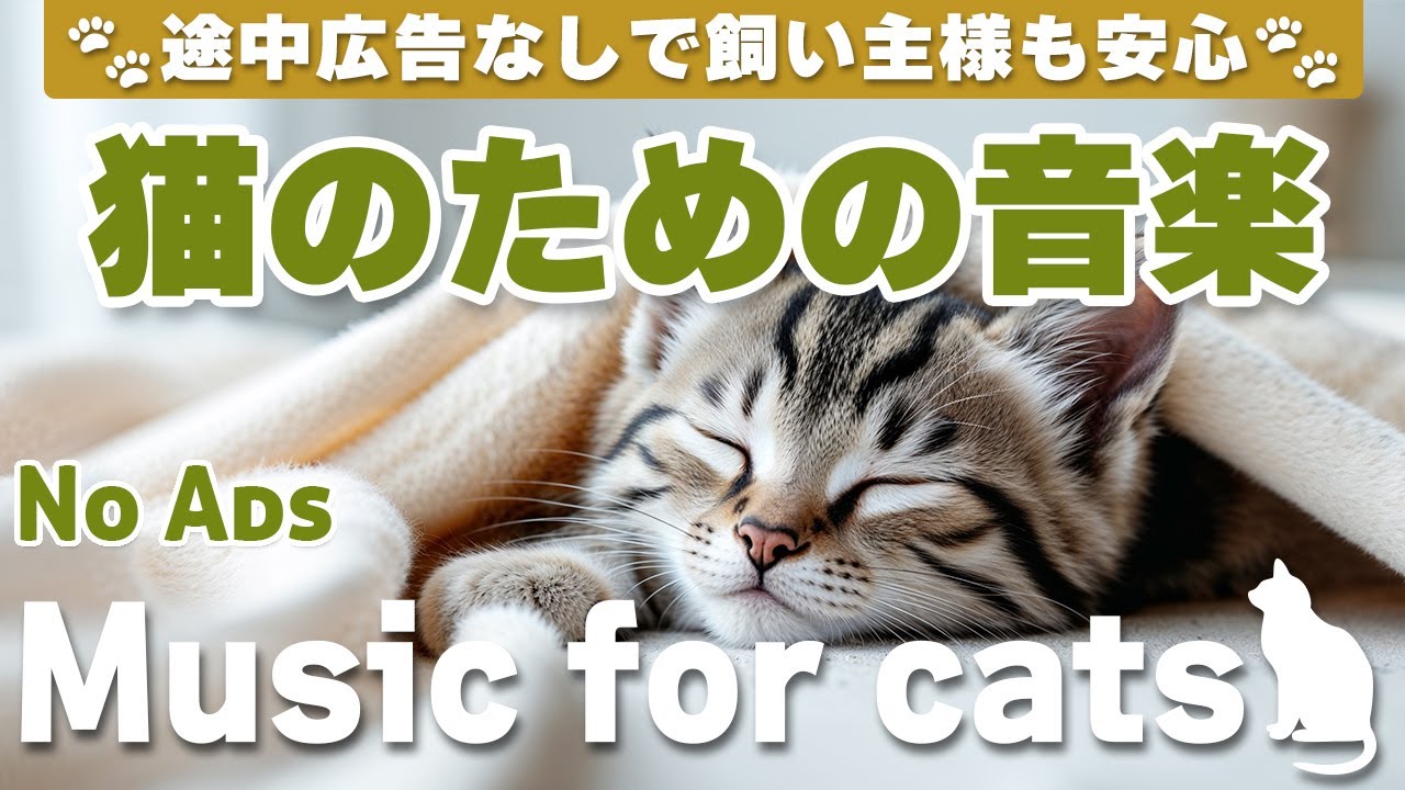 猫が落ち着く音楽/途中広告なしで安心/リラックス/12時間/cat relaxing music/No Ads/12 hours/Relaxing music for cats_vol.265