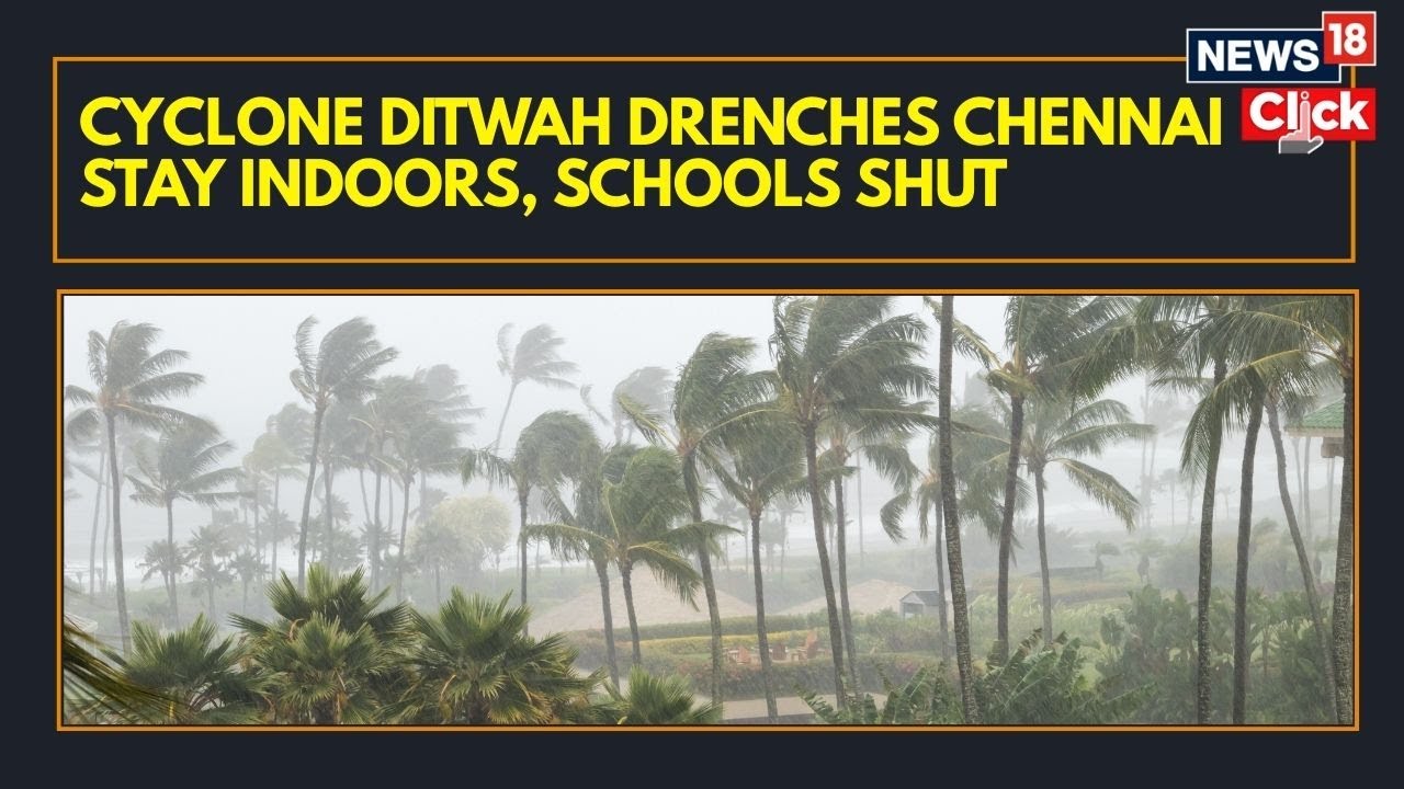 Cyclone Ditwah Batters Chennai | Red Alert Issued, Schools Shut, City Flooded | T.N. Weather N18G
