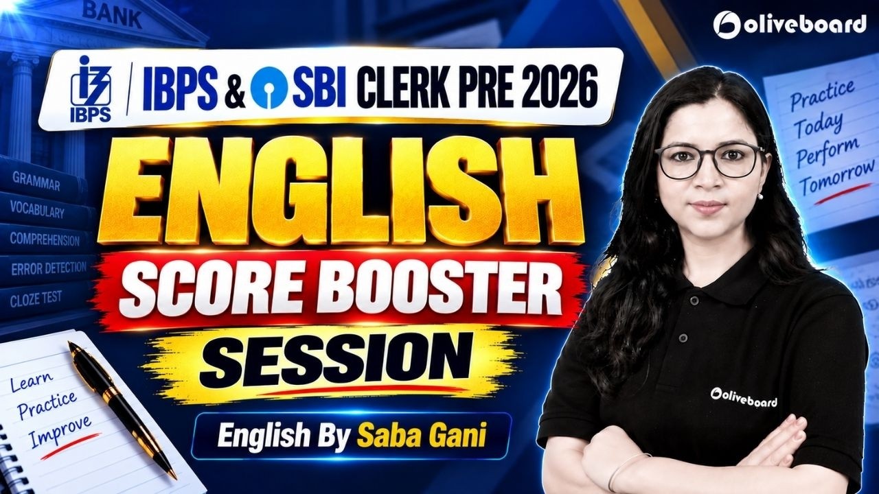 SBI & IBPS Clerk Pre 2026 | English | Score Booster Session | Saba Gani | Oliveboard