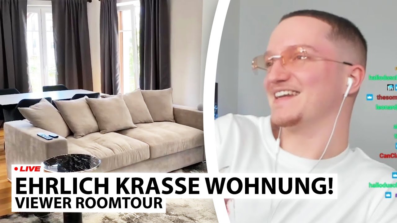 Justin reagiert auf Viewer Roomtouren #7 🏡 | Live - Reaktion