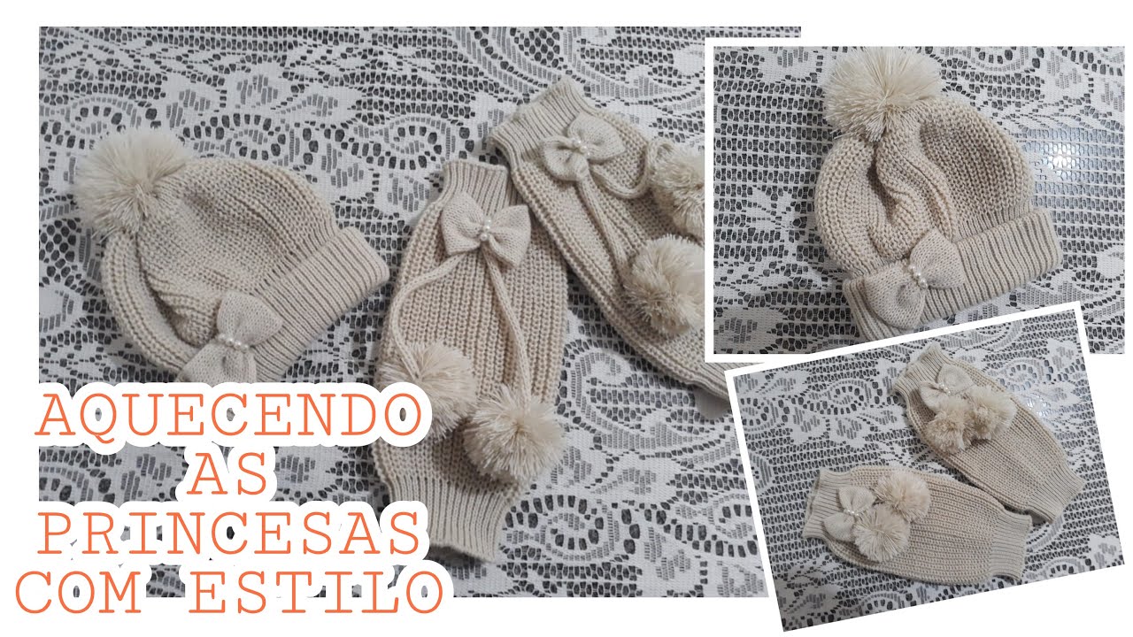 COMO FAZER TOUCA E POLAINA TAM. 4 ANOS/PONTO PERLÊ - Ateliê Beleza em Fios