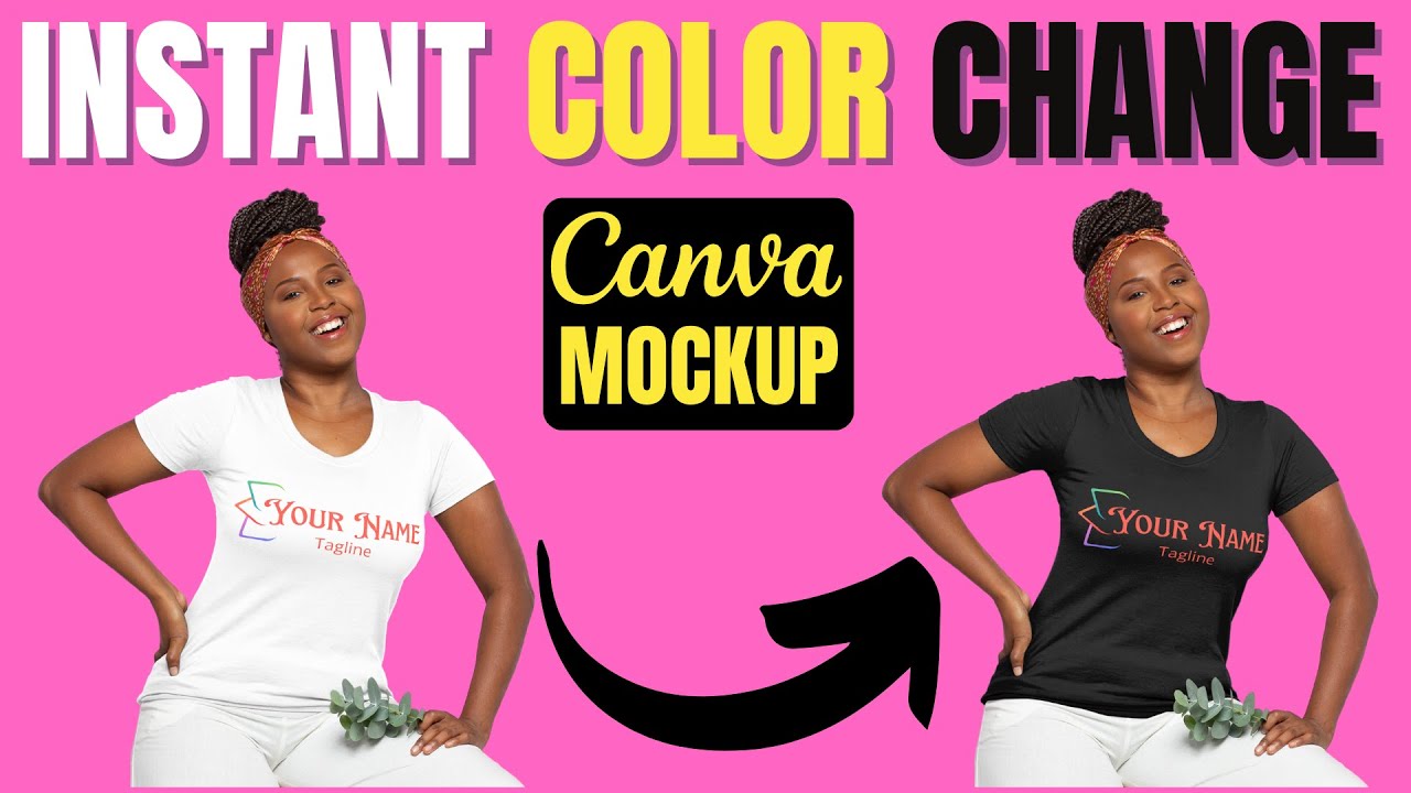 Mockups on Canva - Transforming T-Shirt Colors with Mockups