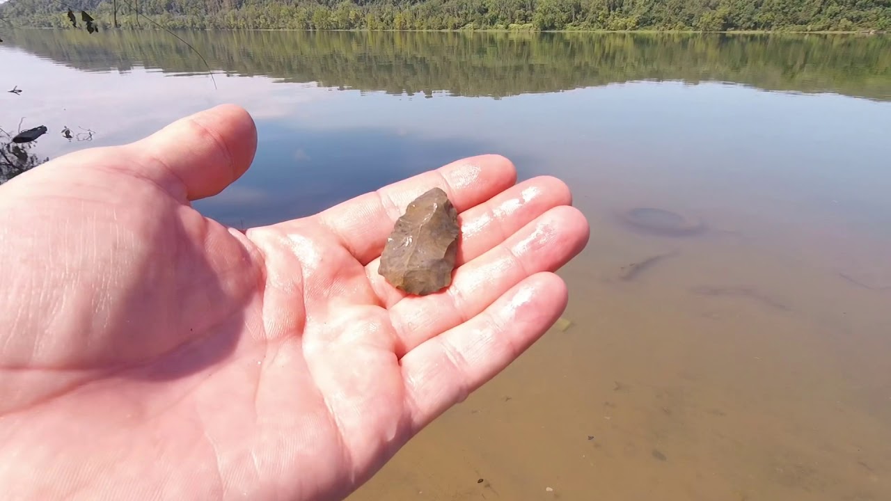 Archeology, arrowhead hunting small broken pendant