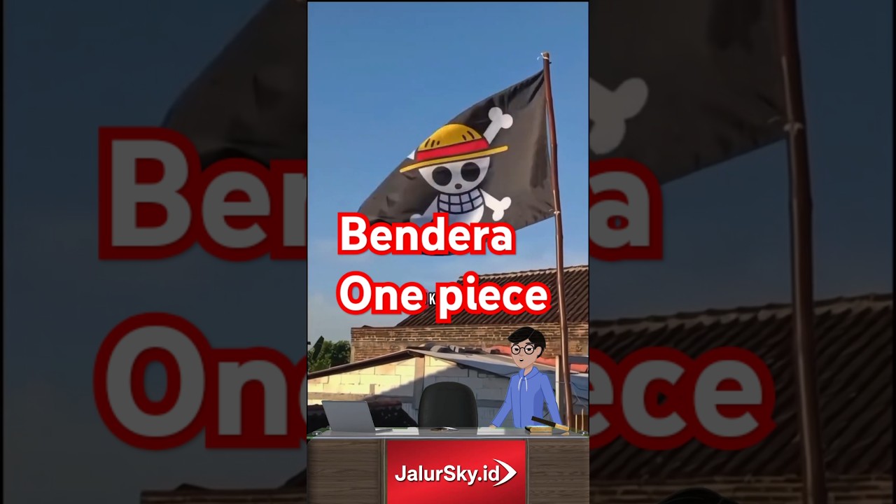bendera one piece #shortvideo #hutri80 #benderamerahputih #onepiece