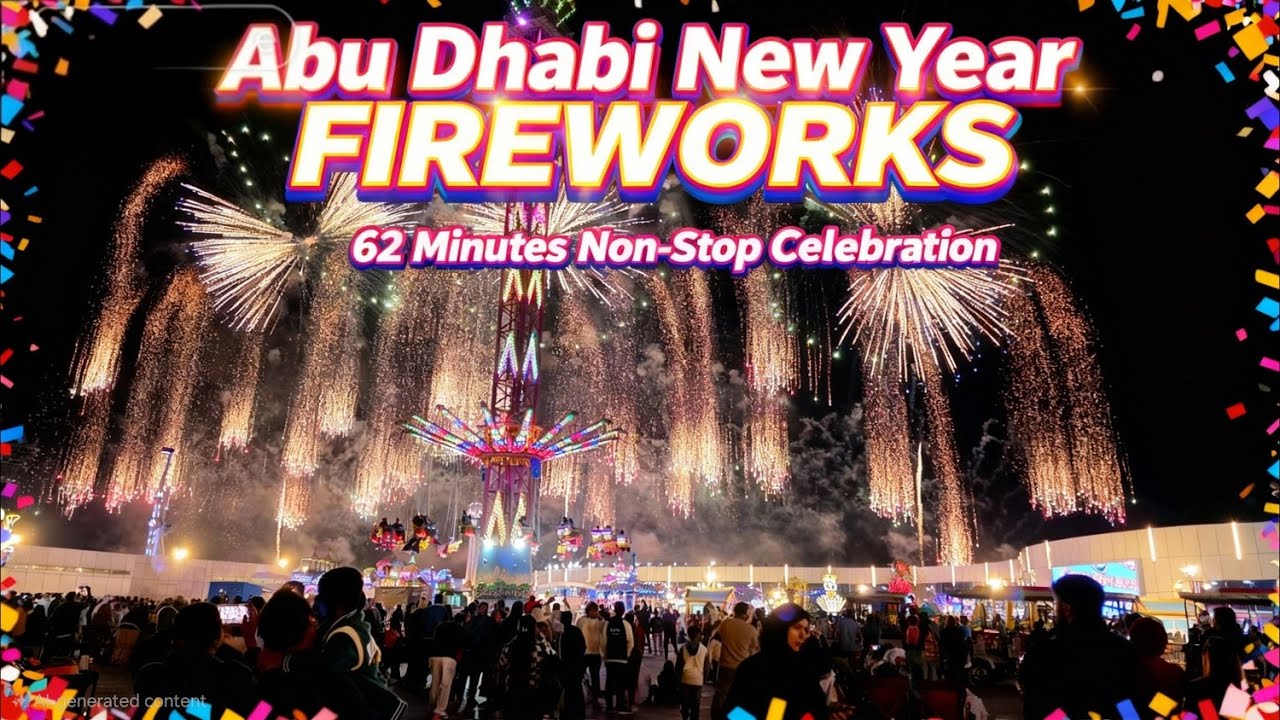 UAE New Year 2026 Fireworks GUINNESS World Record 62 Minutes Sheikh Zayed Festival City Fireworks