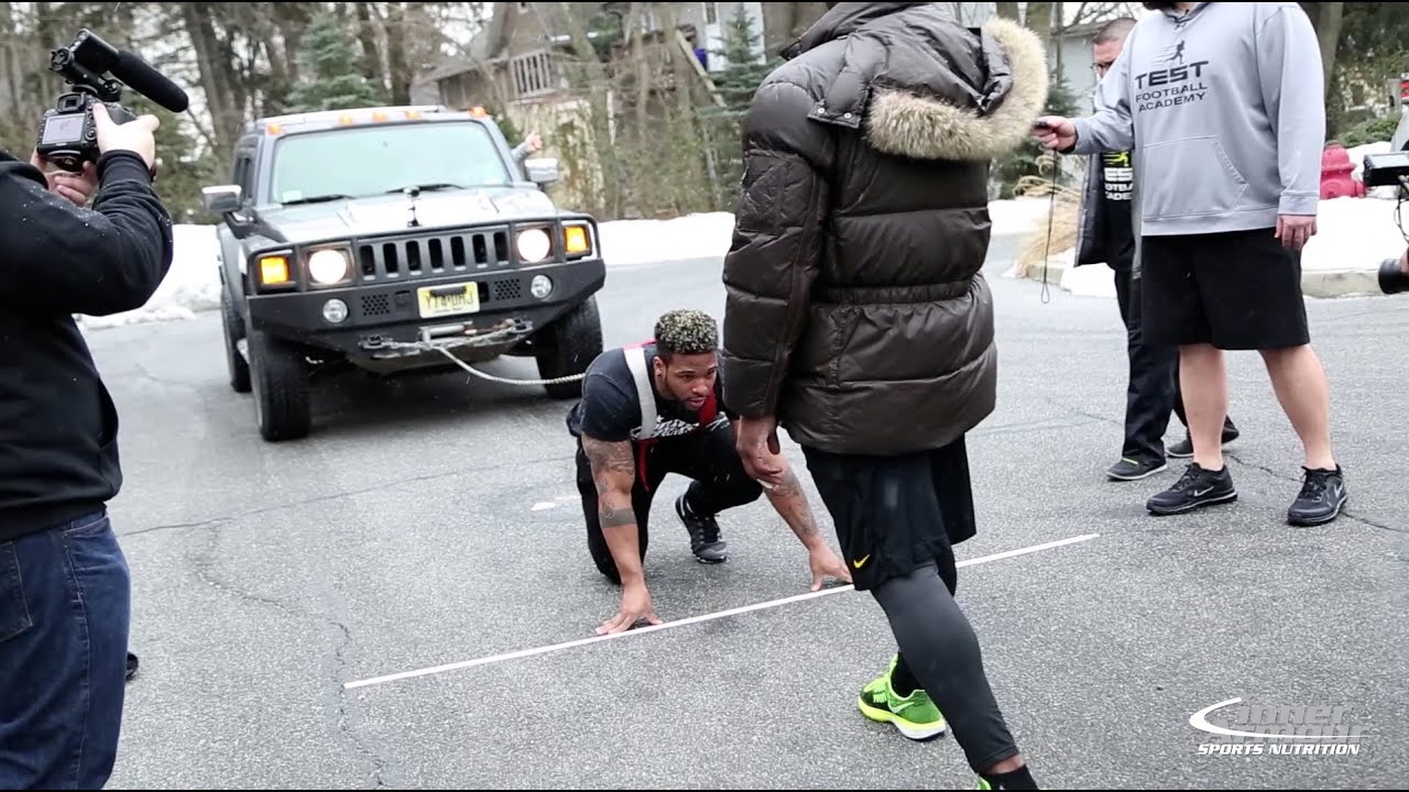 Truck Pull Challenge Bodybuilders vs Football Players