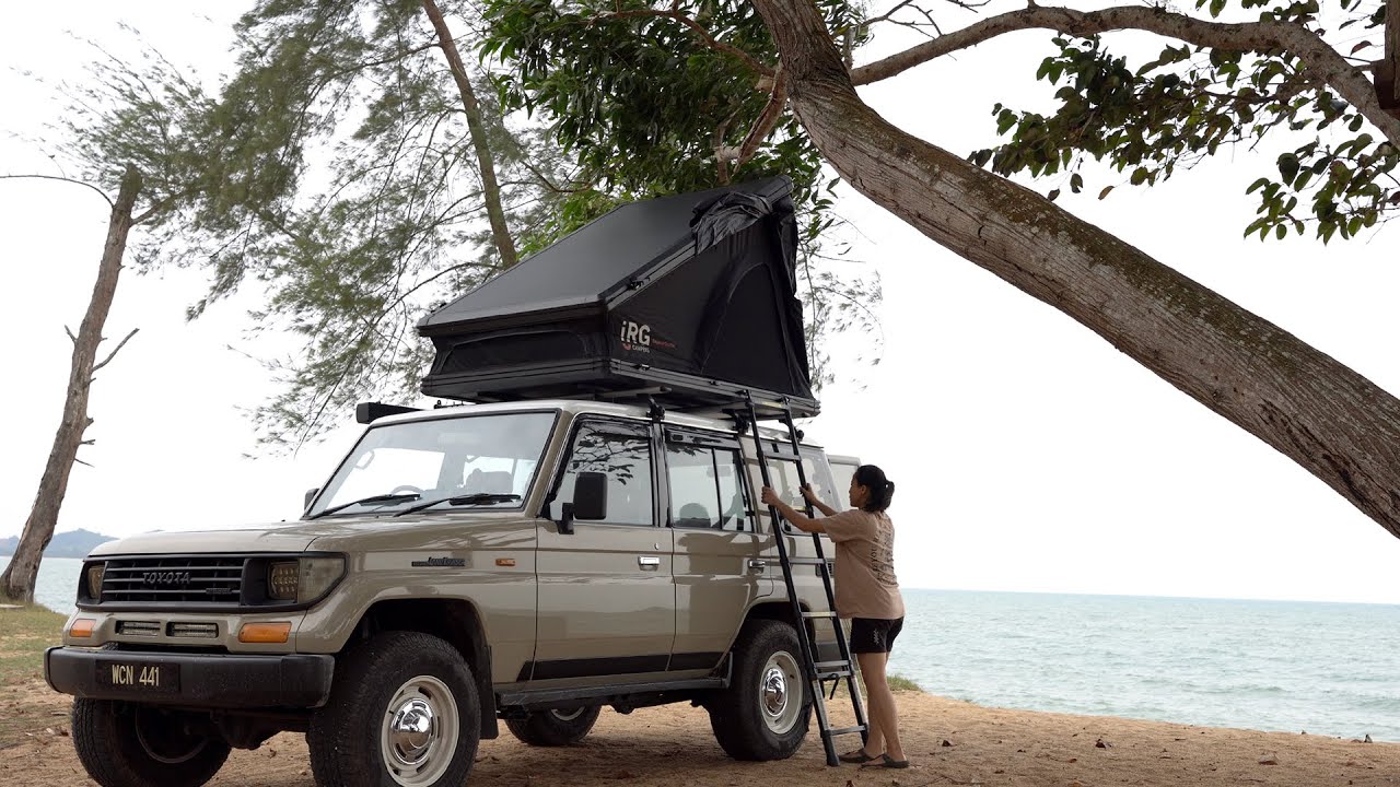 Car Camping Road Trip checklists & preparation. IRG Campers Roof Top Tent for my LAND CRUISER.