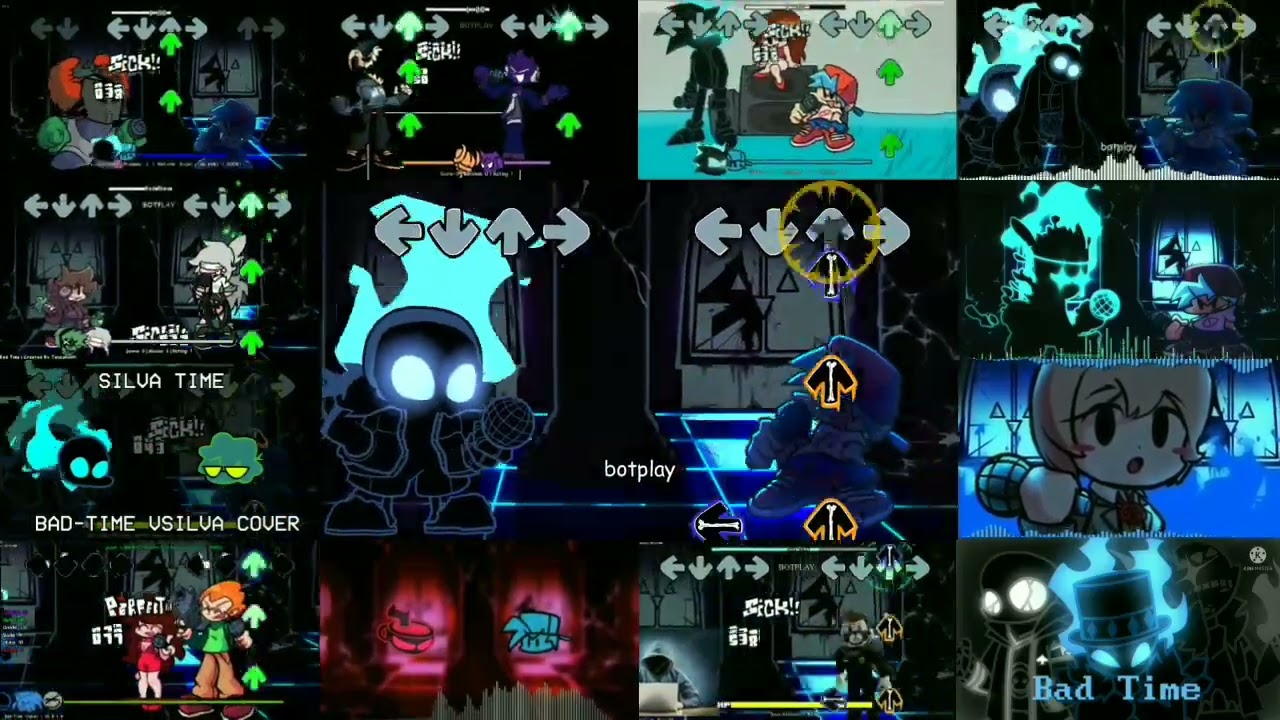 (FNF) Bad time but its A Mashup Of 13 Version.