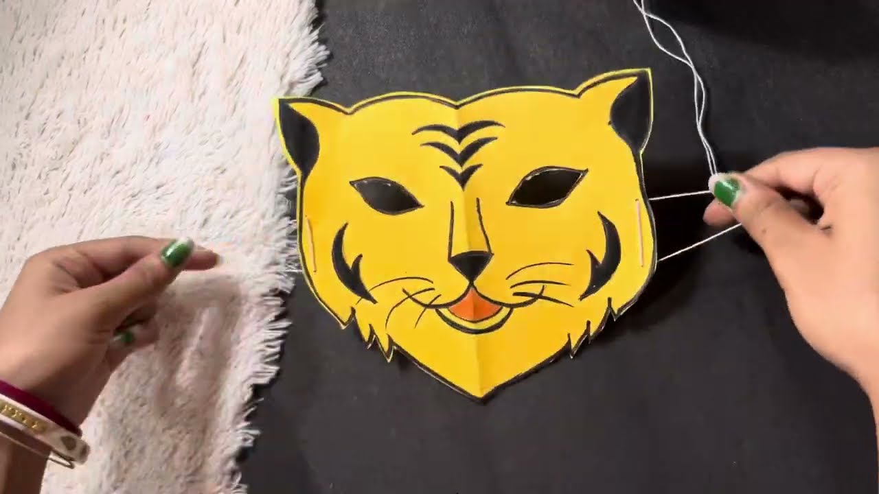 #Tiger mask #diy #papermusk