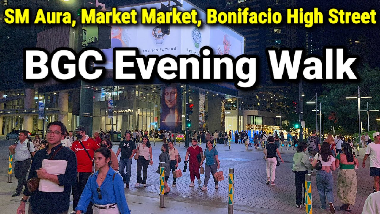 BGC MANILA, PHILIPPINES - Evening Walk | Christmas Tour - SM Aura, Market Market, High Street