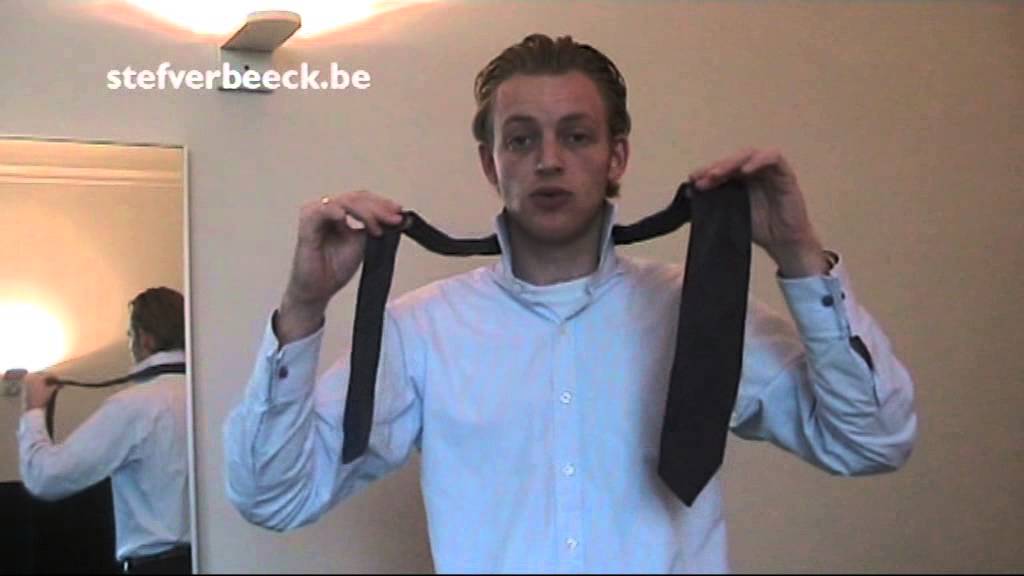 Stef Verbeeck legt uit hoe u uw das moet knopen