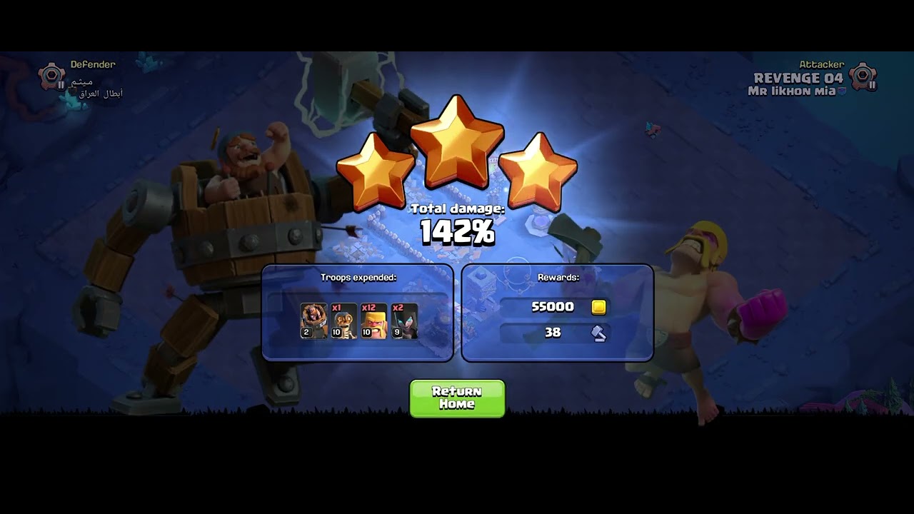 Clash of clans Builder base attack by witches 