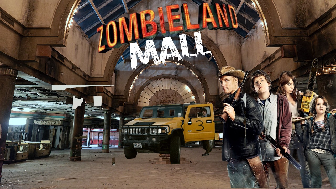 ABANDONED Real Life Zombieland Mall with FAKE STOREFRONTS ( FULL TOUR ! ) IRL!