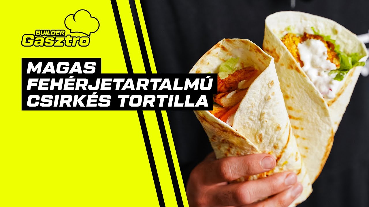 Magas fehérjetartalmú csirkés tortilla