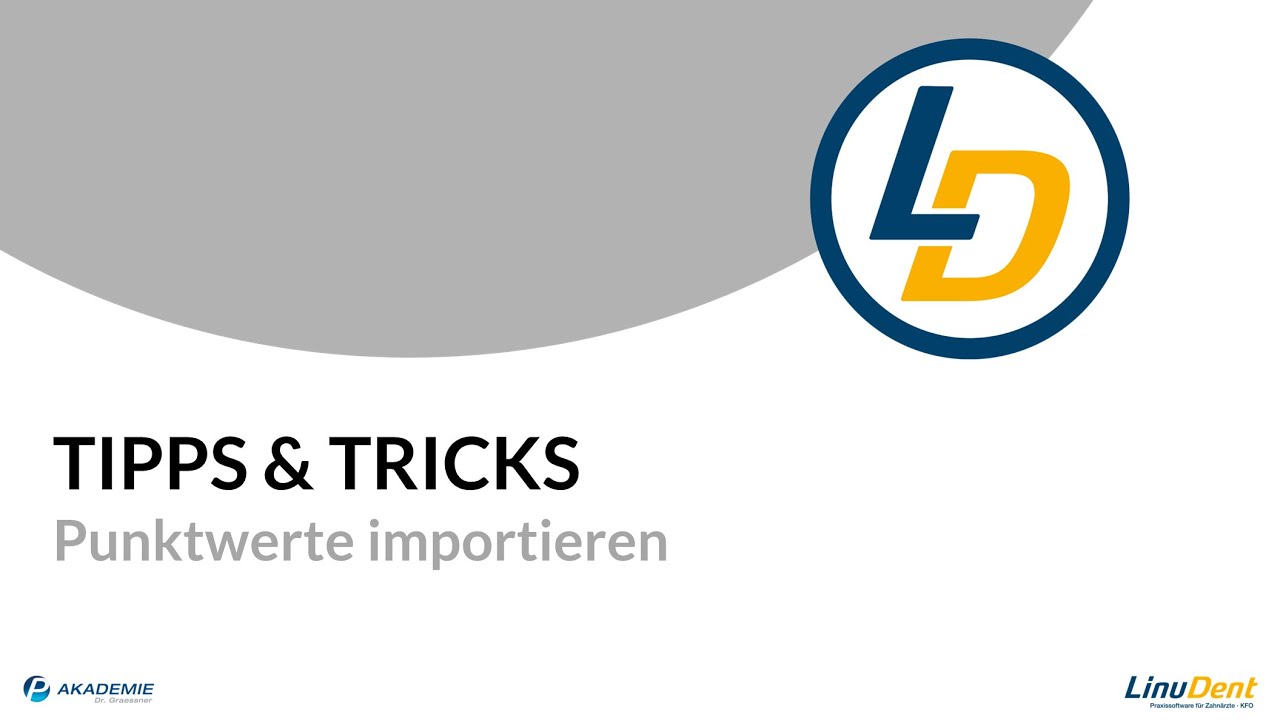 LinuDent Tipps & Tricks: Punktwerte importieren