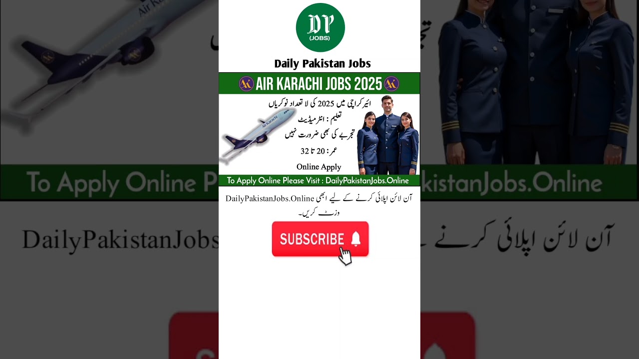 Air Karachi Jobs 2025 &ndash; Apply Online | Latest Government Jobs In Pakistan Today #AirKarachi