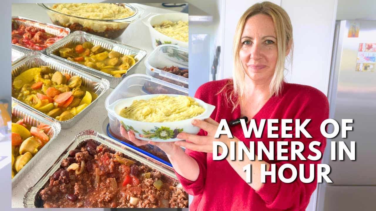 Just 1 hour for 8 Family Dinners: Tasty Freezer Meals in no time at all.