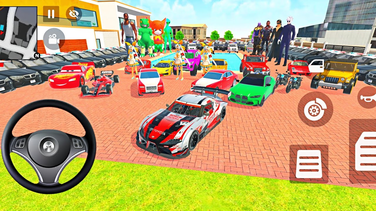 Car bike game*Franklin ordered an Indian Police car and Toyata Supra 🚛 in game 🎮With Cars or Bikes🚨