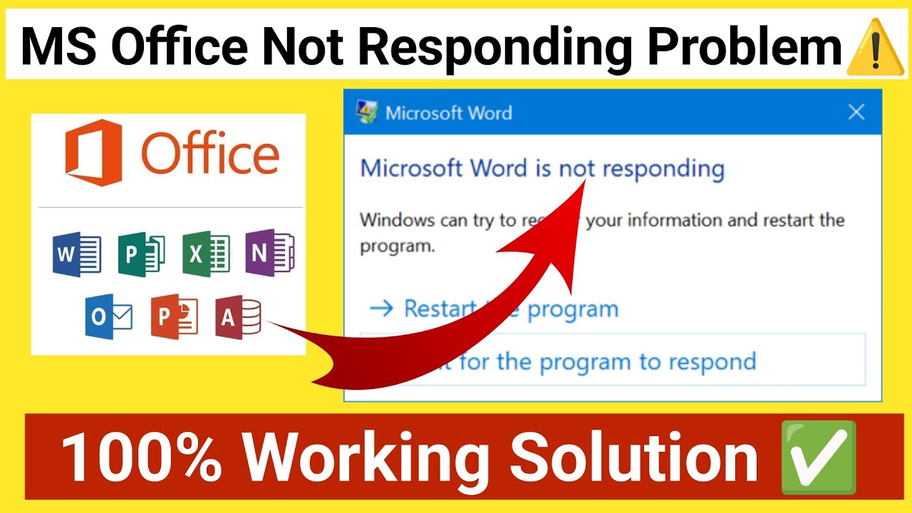 Microsoft Office Not Responding | How To Fix Microsoft Word is Not Responding | Microsoft Office