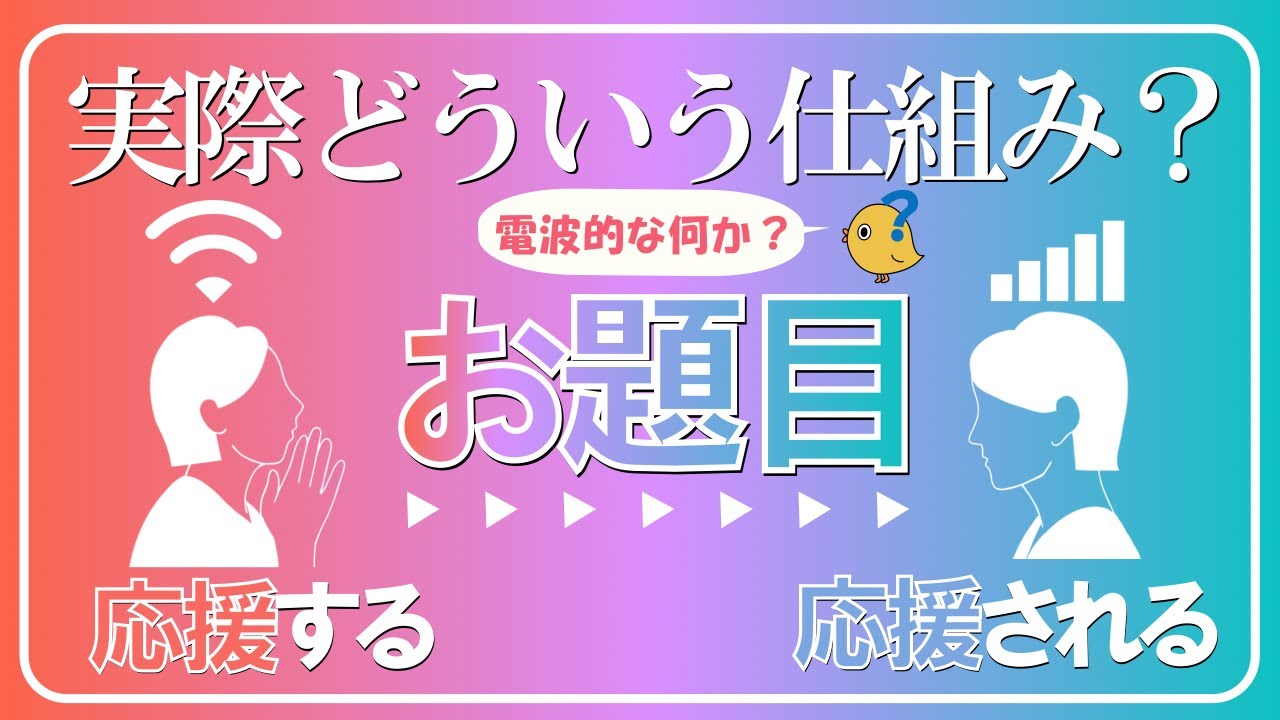 題目で応援する応援されるってどういうこと？