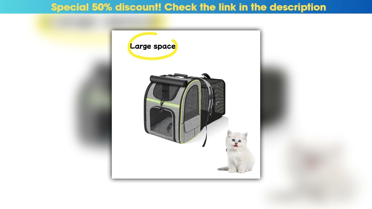 Today Only Expandable Cat Backpack Carrier – Large Space, Portable & Foldable, Breathable Pet Trave