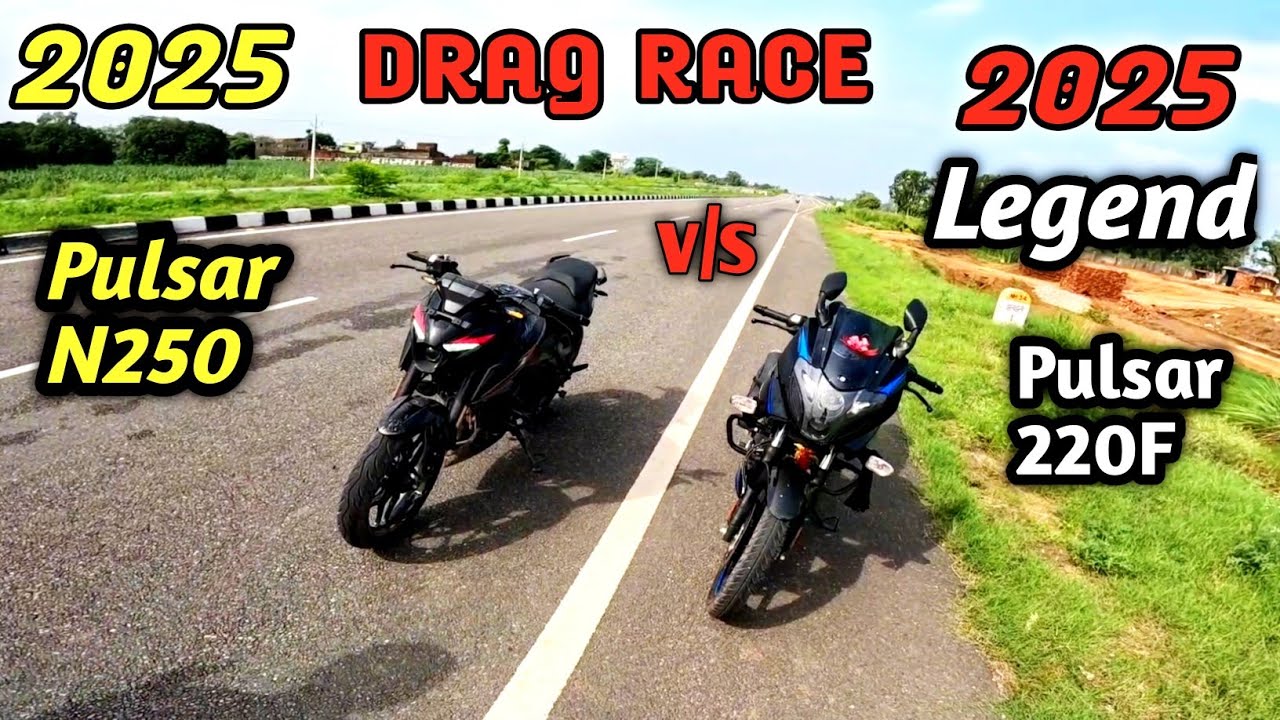 2025 Legend Pulsar 220F OBD2 vs Pulsar N250 Bs6 | Drag Race | 10Km Long Drag Race 💯