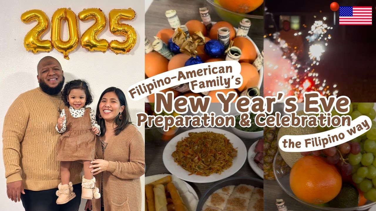 Filipino-American Family's New Year's Eve Celebration in the USA,Filipino-style | in Tagalog-English