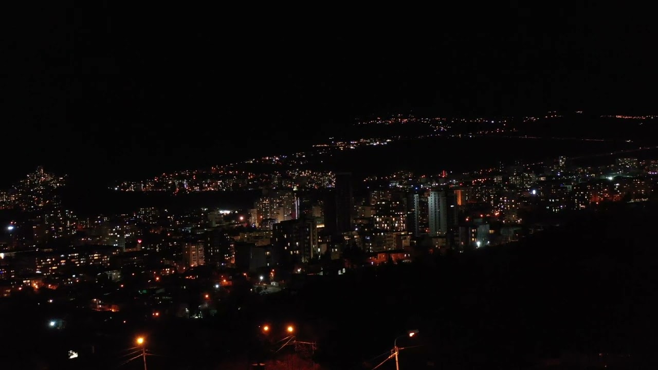 DJI Mavic 2 Pro - View of Tbilisi at Night from Nutsubidze Plato