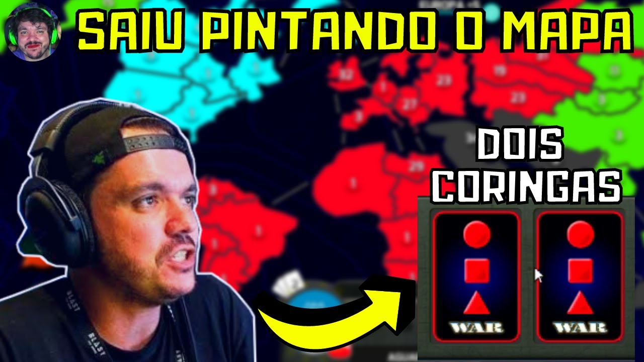 GAU COM DOIS CORINGAS de INÍCIO - Gaules jogando WAR com Lindinho, VelhoVamp1, Nahzinha e o Chat