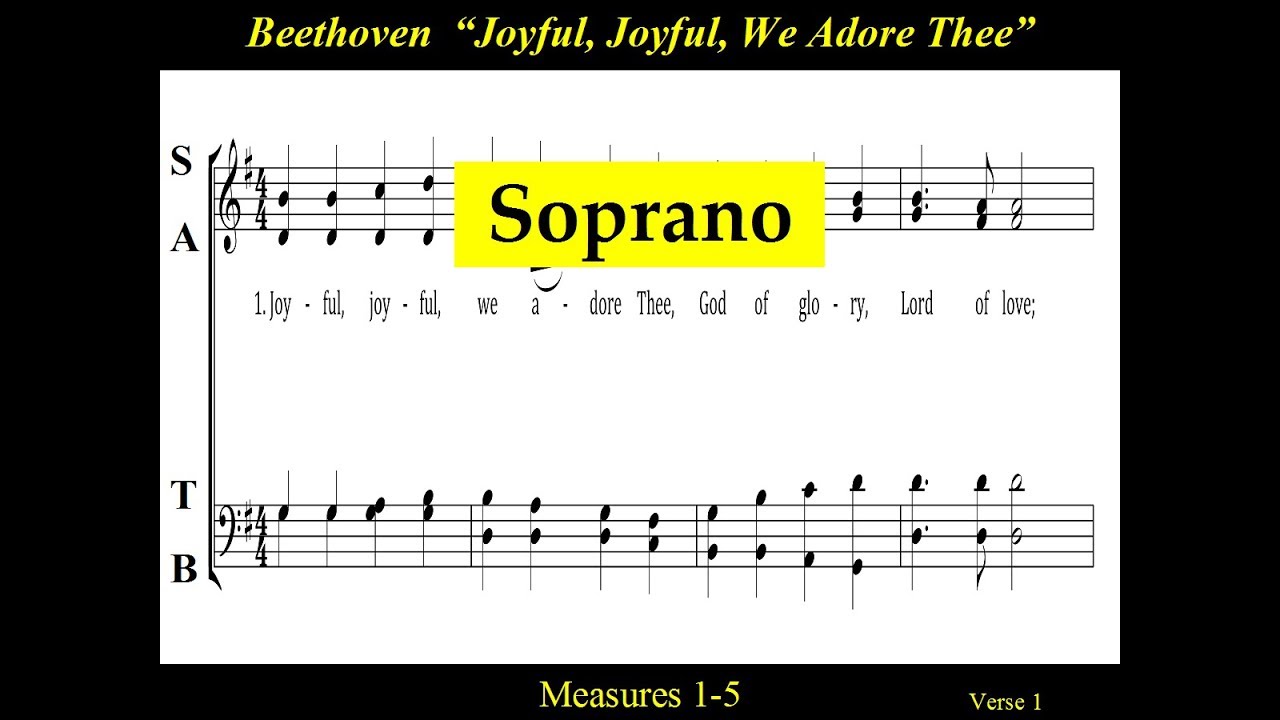Beethoven - Soprano -The Hymn of Joy - Joyful Joyful We Adore Thee