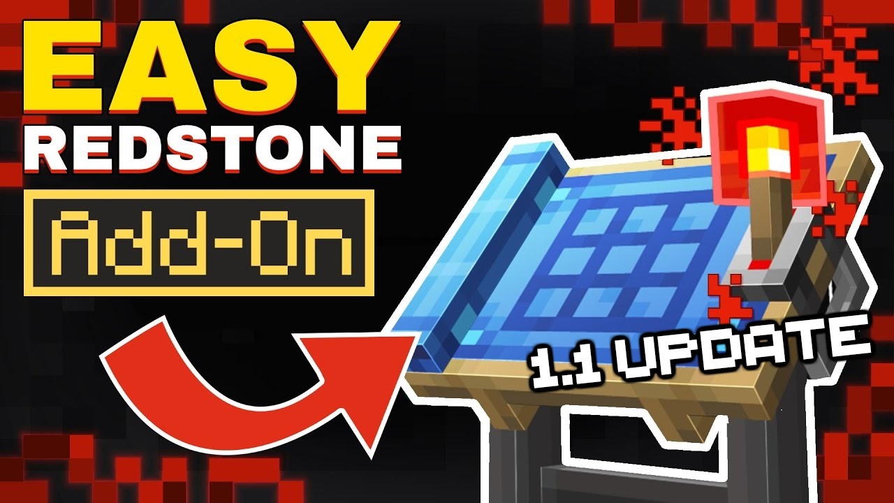 EASY REDSTONE 1.1 ADDON добавляет более 67 ферм редстоуна в Minecraft Bedrock Edition.
