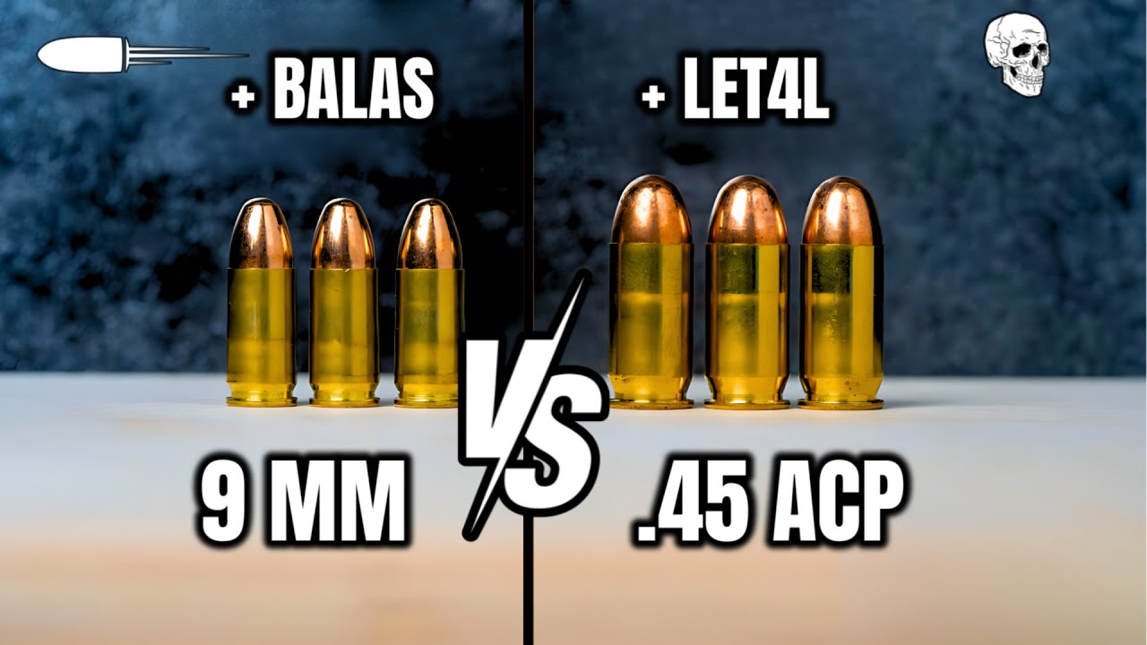 9 mm VS .45 ACP ¿Qué Cartucho es Mejor? l ⚠️Spoiler⚠️ el 45 no es tan poderoso 🤯💥