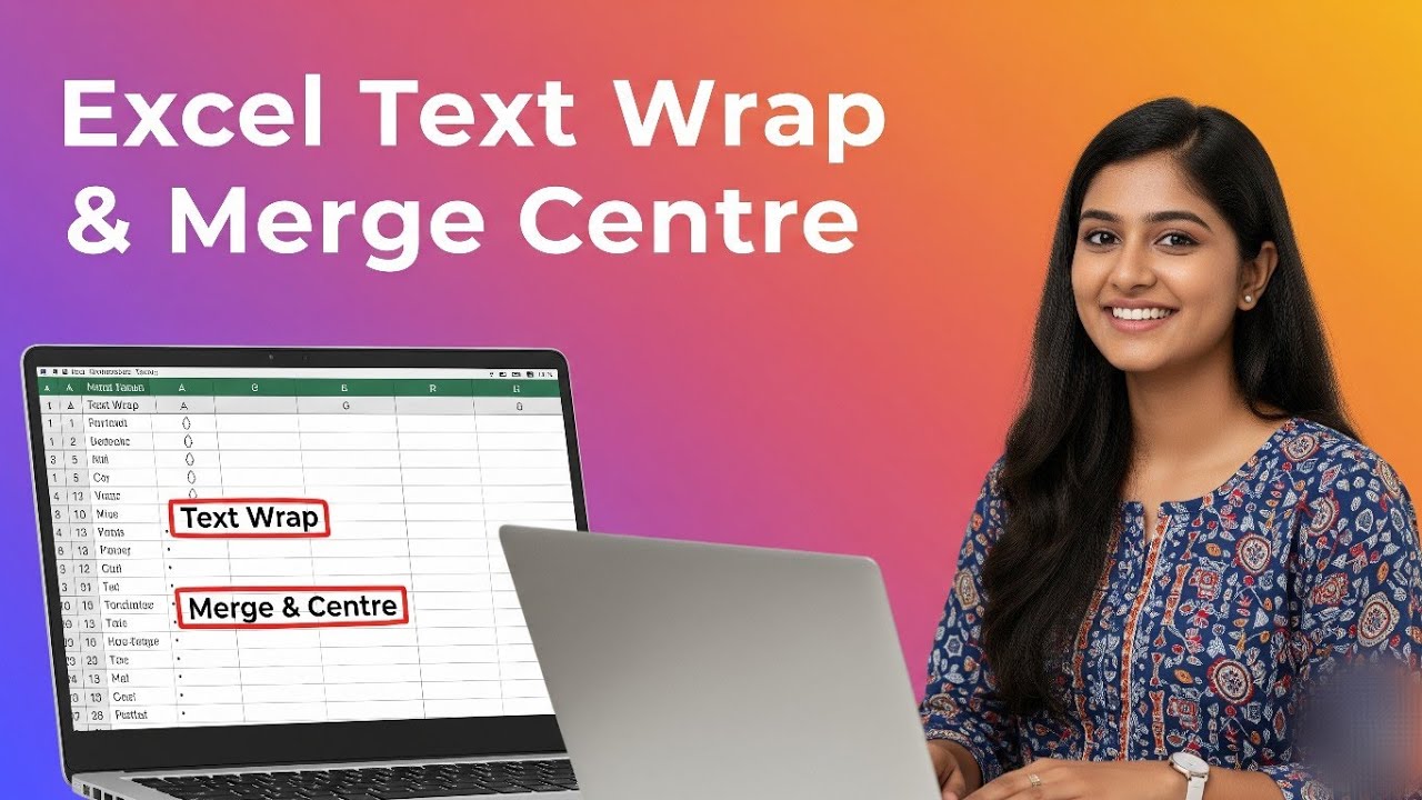 Part 19 :Excel Ki Smart Trick: Text Wrap Aur Merge Centre Se Data Manage Karein!
