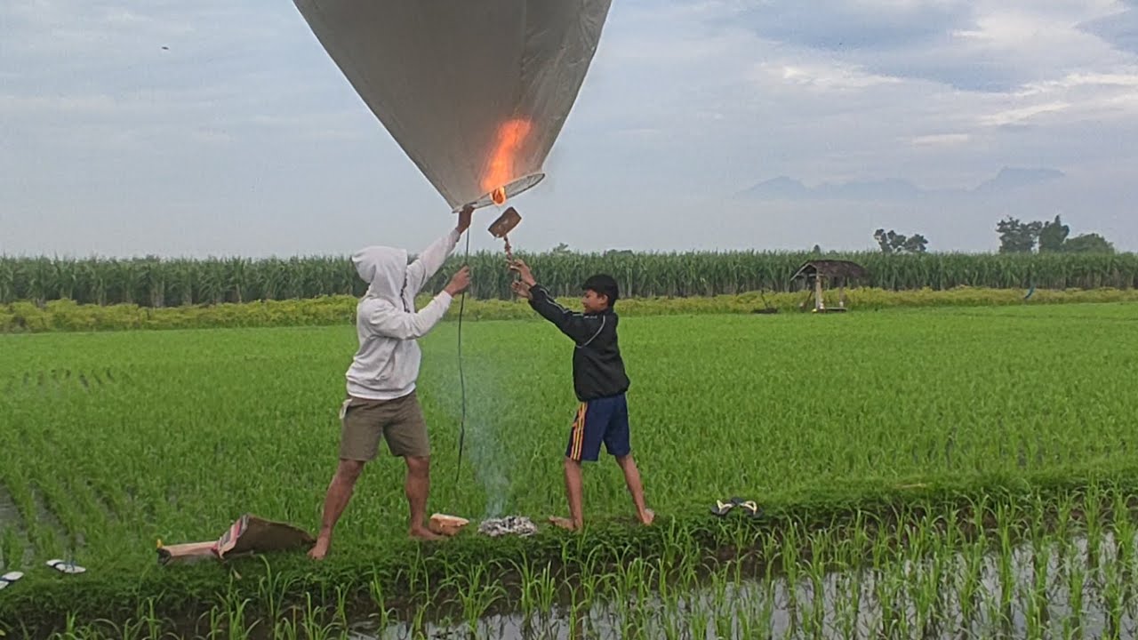 Proses kedua pelepasan balon ONG