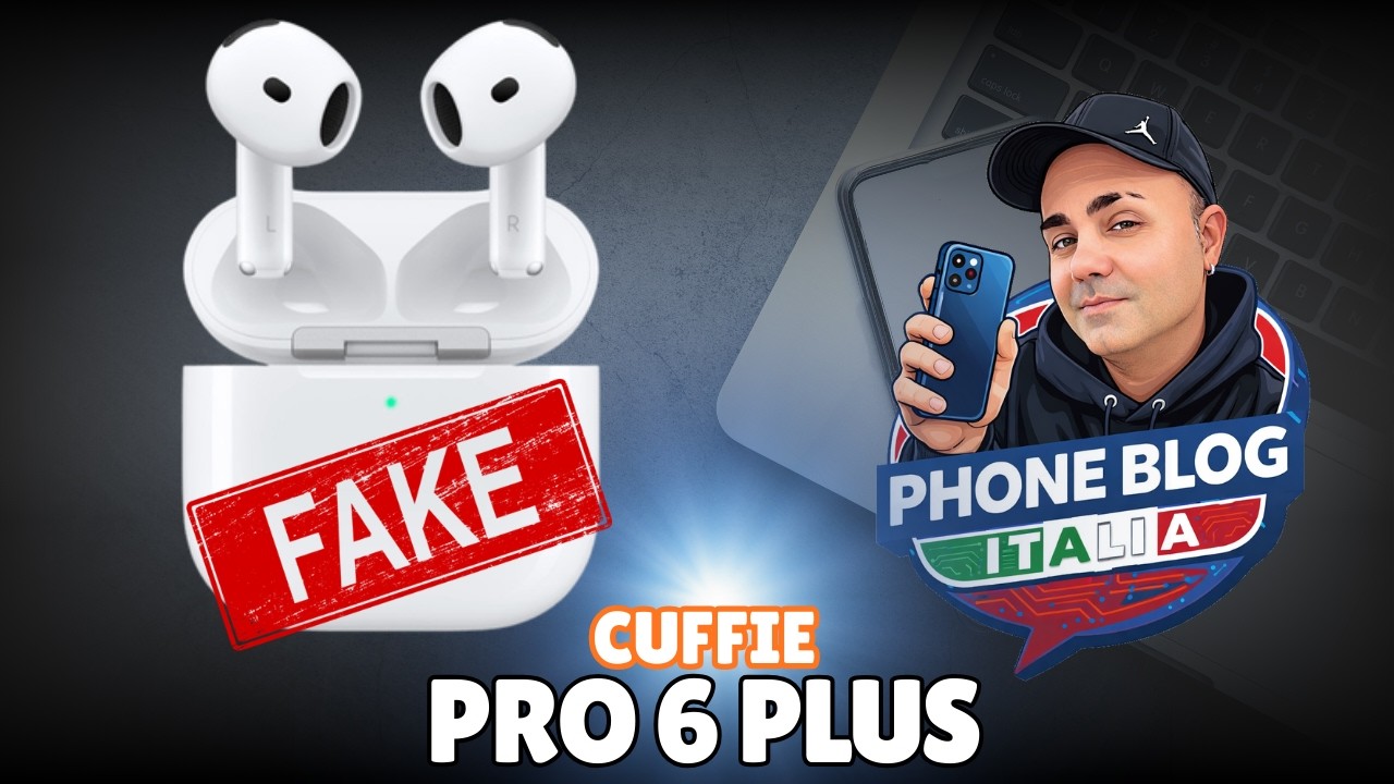 Cuffie Bluetooth PRO 6 PLUS, le Airpods 4 FAKE che costano 5€ su Aliexpress