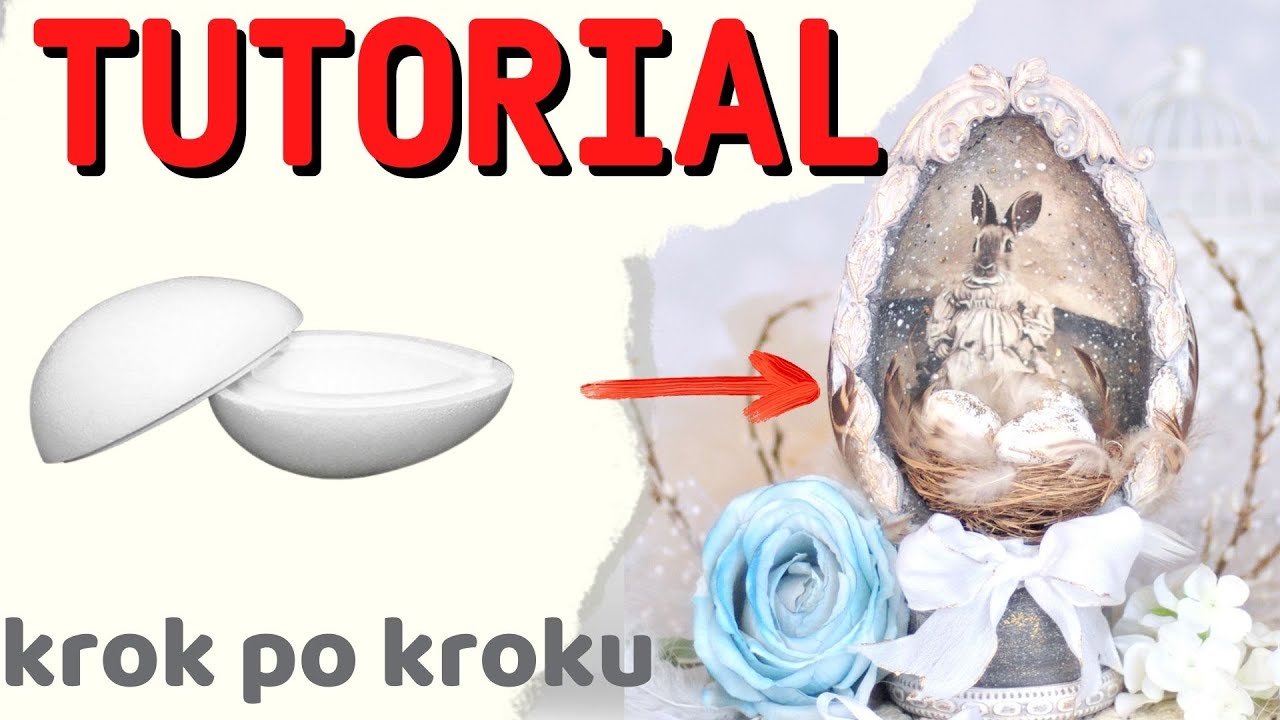Pisanka ze złoceniami [stroik wielkanocny]  DIY tutorial No.802