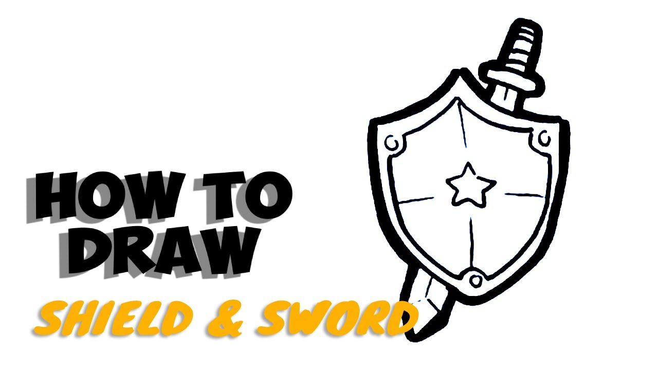 How to Draw Shield and sword | Easy Drawings