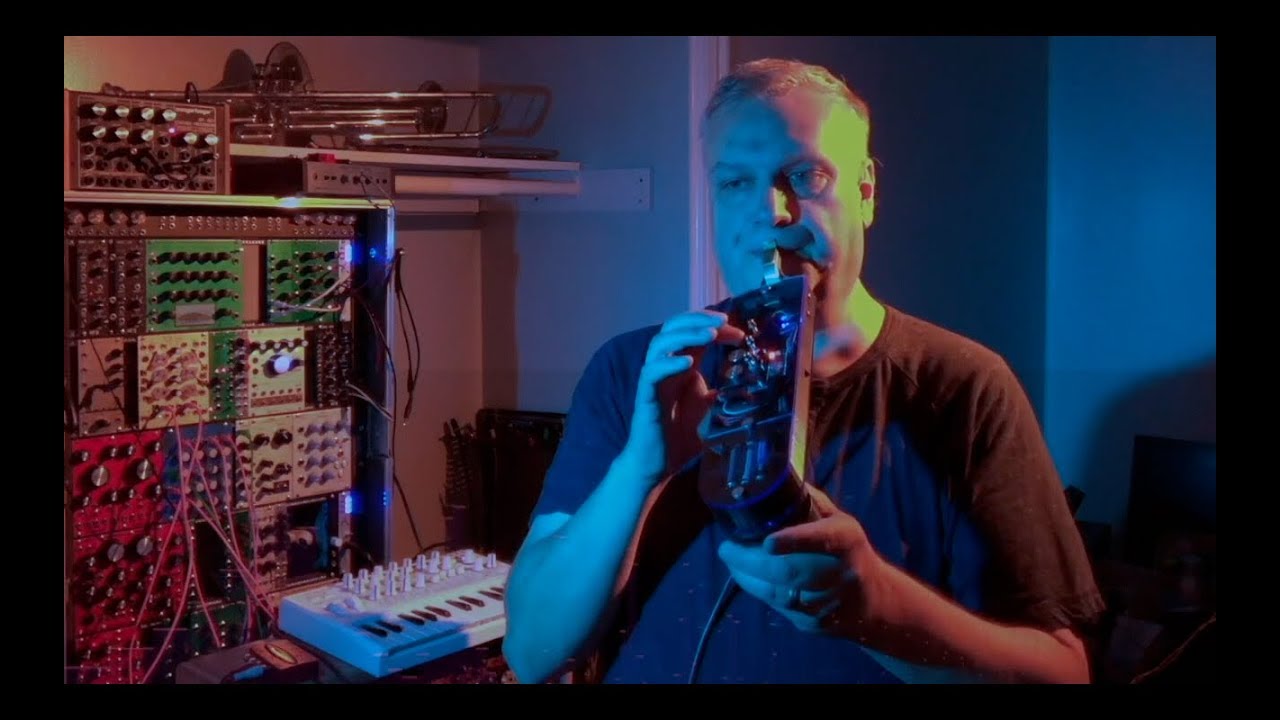NuEVI playing MicroBrute - Mark Steiner