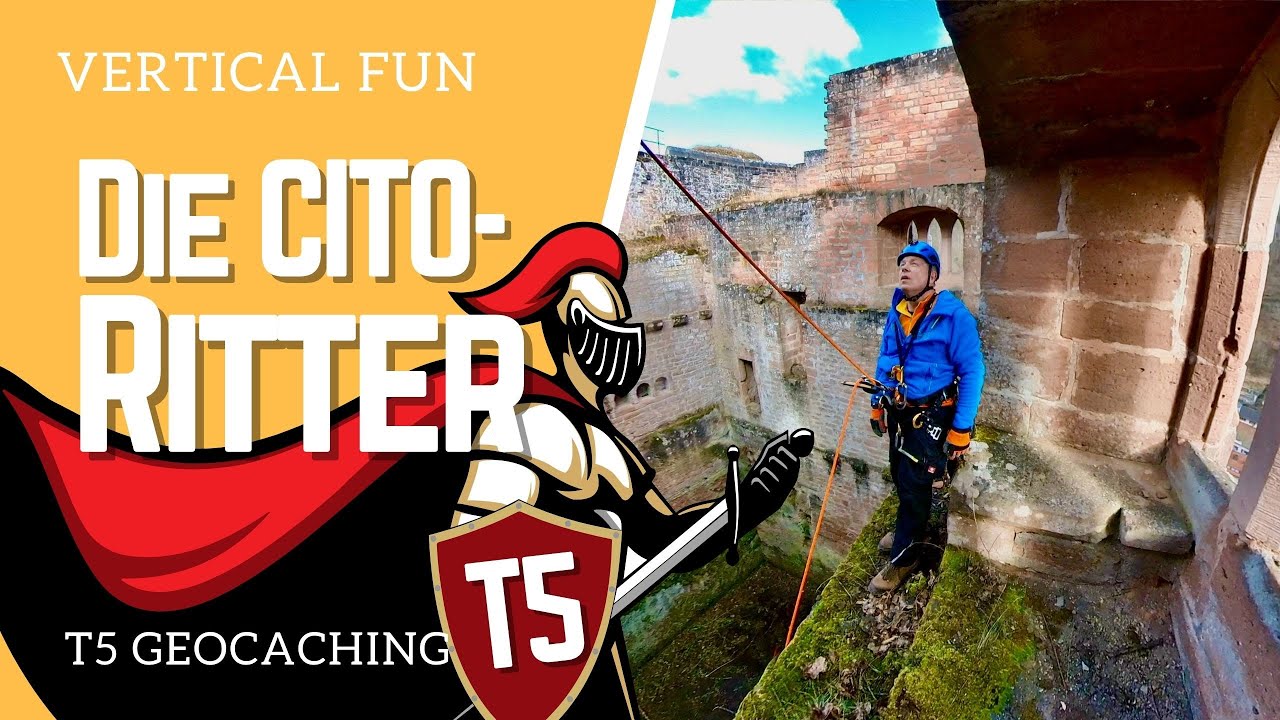 Die CITO-Ritter der Burg Frankenstein - T5 Geocaching - #VerticalFun