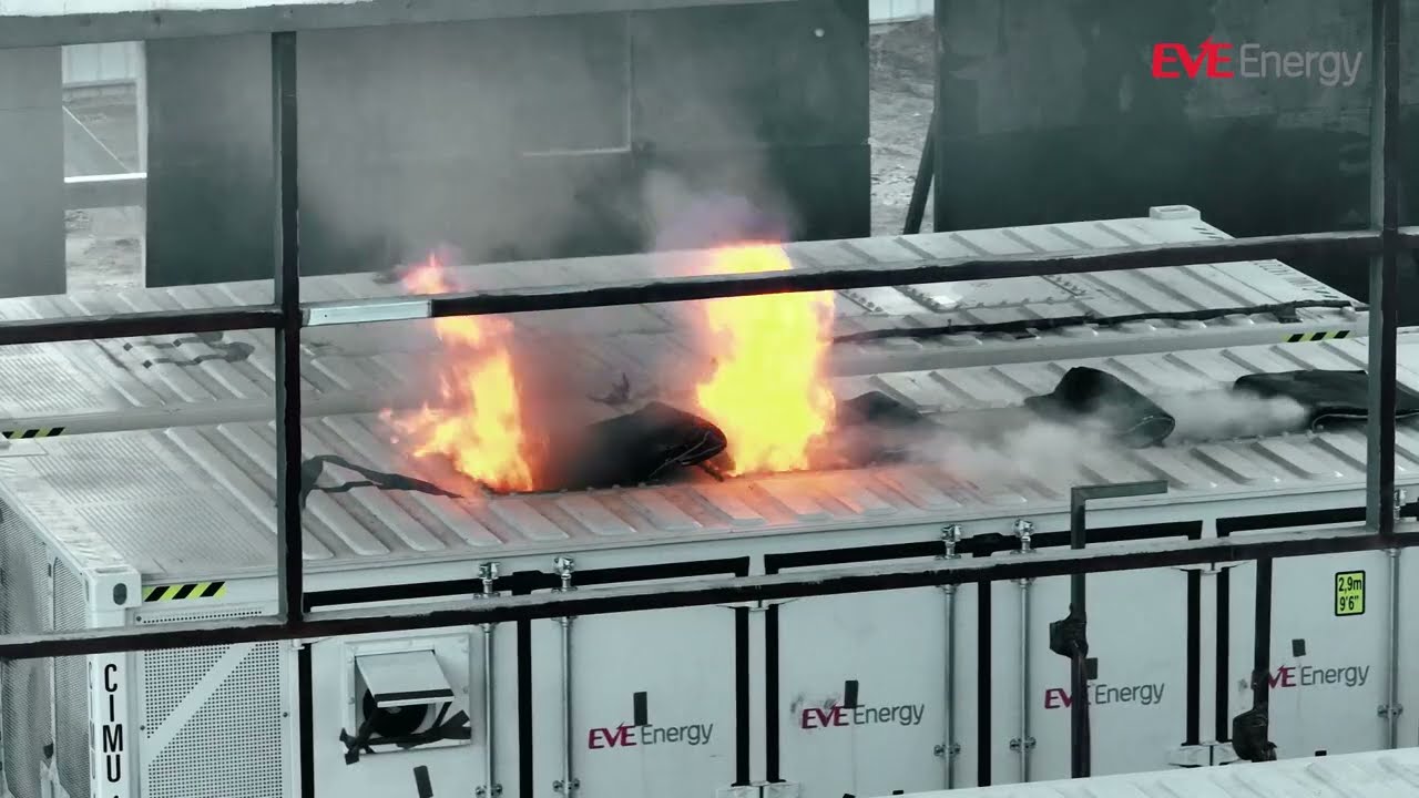 EVE Energy's 628Ah energy storage battery system had passed a large scale fire test