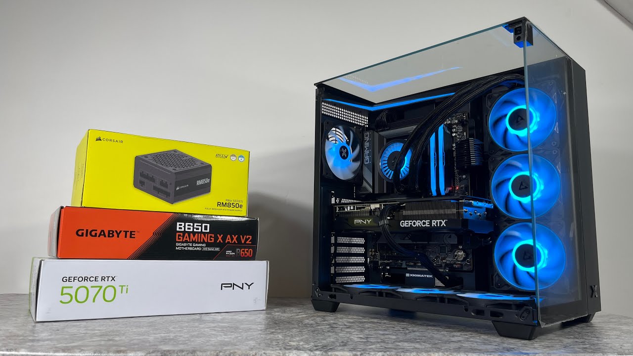 7 minutes of BUILDING a GAMING PC | FULL RGB POV PC BUILD | Ryzen 7 7800X3D + RTX 5070Ti PNY