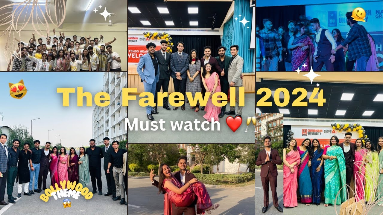 College Farewell 2024 🕺| Best Vlog of  Chandigarh University 😍✨
