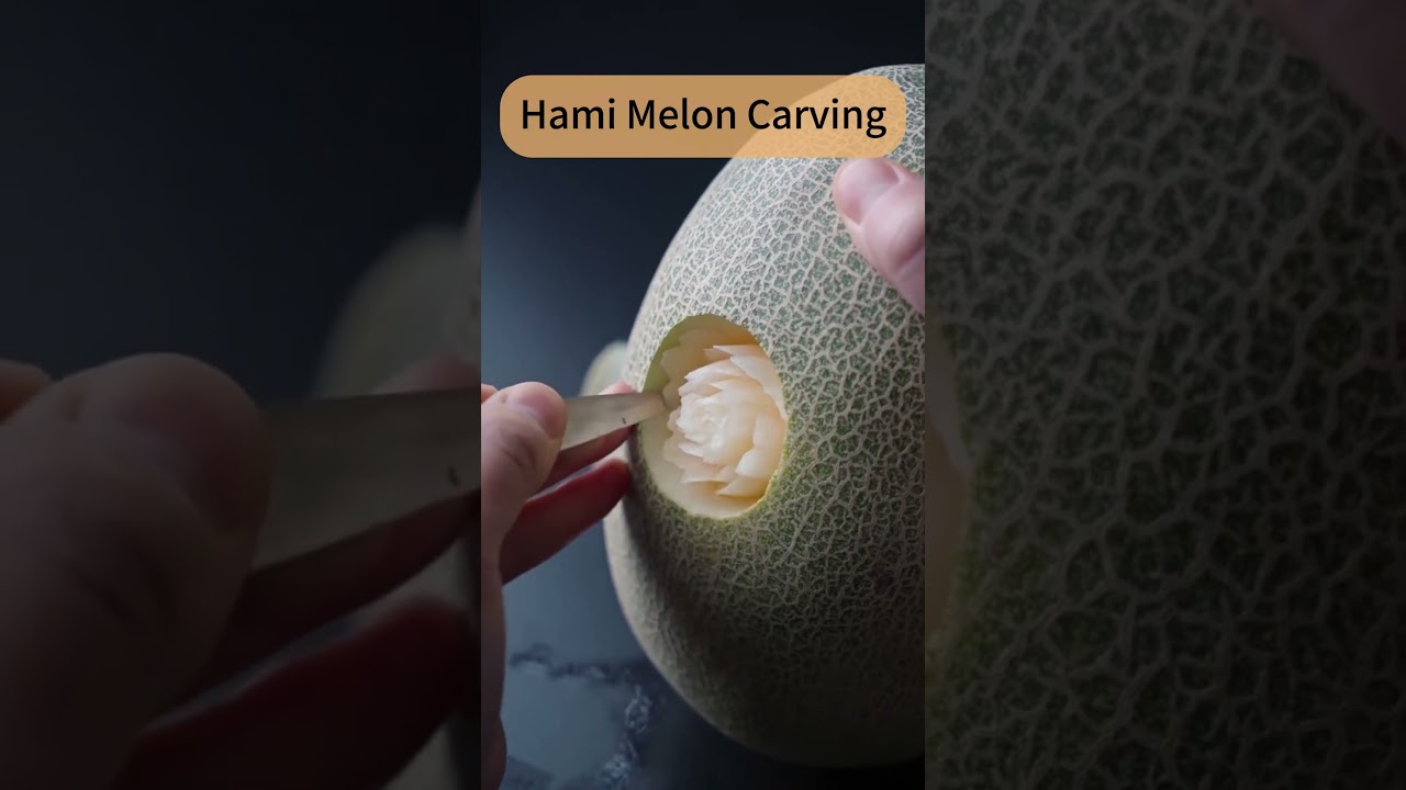 Hami Melon Carving#fruitdecoration #edibleart #fooddesign #foodpresentation #foodstyling