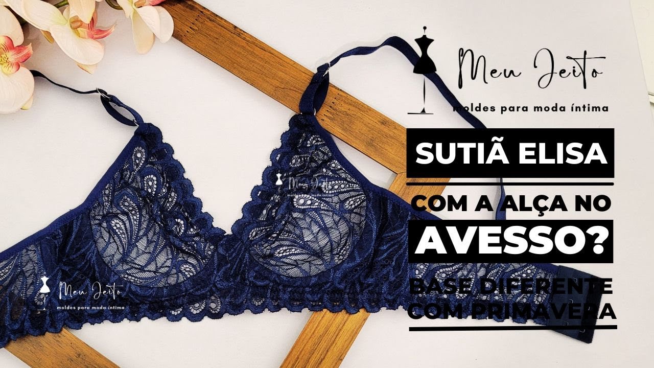 Como costurar um sutiã de renda sem bojo com elástico primavera na base!